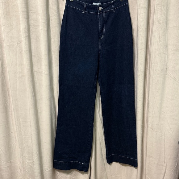 Avec Les Filles Dark Blue Flare Jeans - Picture 1 of 5